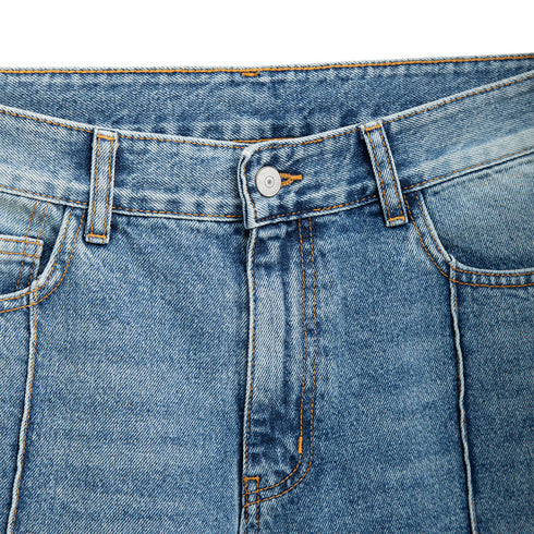 Uniform & Bridge Pin Tuc Wide Denim Indigo Washed U21RPT009 Degli Uberti